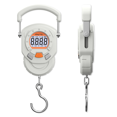 60kg Portable Handheld Electronic Hanging Scale Rechargeable Digital Baggage Hook Scales with Auto-Off Function by Weiheng