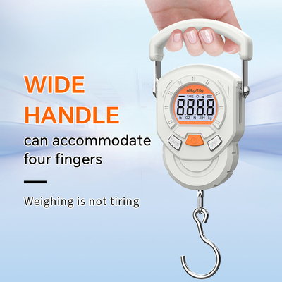 60kg Portable Handheld Electronic Hanging Scale Rechargeable Digital Baggage Hook Scales with Auto-Off Function by Weiheng