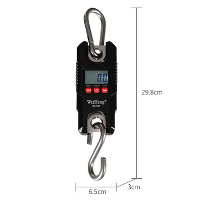 LCD Display and 47*34 mm LCD Size 300kg 660lbs Capacity Portable Electronic Scale Digital Crane Scale