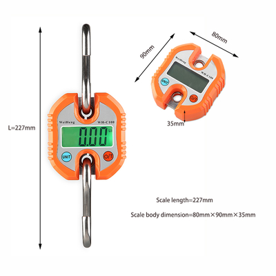 150kg Digital Crane Scale LCD Display ABS Plastic Body Durable and Accurate Easy to Read Versatile Ideal for Industrial