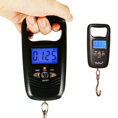 Weiheng WH-A17 Mini Portable Hanging Scale 50kg/10g Luggage Scales for Travelers ABS Plastic Stainless Steel