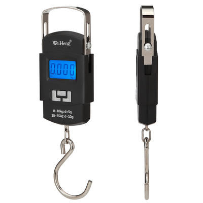 Customized Support 50kg Digital Fishing Scale for Luggage and Fishing Weighing in Black