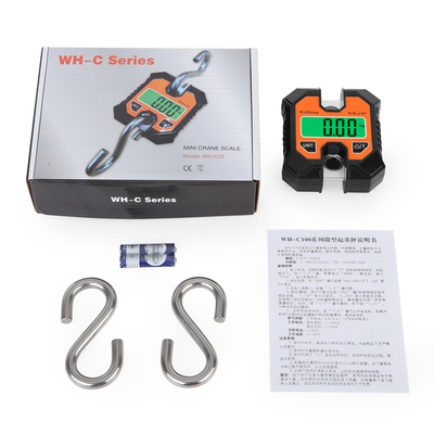 Black Portable Peak Weighing Scale Max Capacity 100 KG Electronic Digital Hook Hanging Scale with Performance and Portability