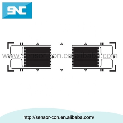 High Sensitivity and Ultimated Resistance BF1000-2GB Dual Parallel Grid Strain Gauge Half Bridge for Bending Strain Applications