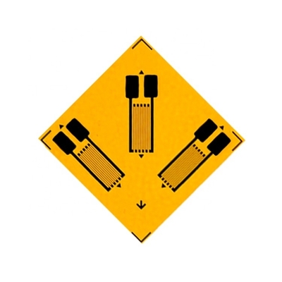 Encapsulated Film BF120-3CA Three Measuring Grids CA Strain Gage Corner Rosette Strain Gauge for Precise Strain Analysis