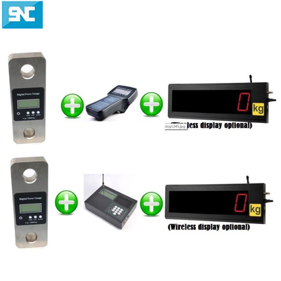 Digital Dynamometer Load Cell 1t 5t 10t 50ton with LCD Display and 2 /- 0.02MV/V Rated Output Remote Control Hook Shackle