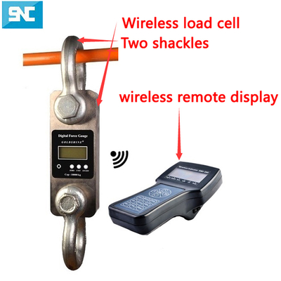 Digital Dynamometer Load Cell 1t 5t 10t 50ton with LCD Display and 2 /- 0.02MV/V Rated Output Remote Control Hook Shackle