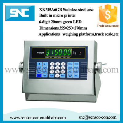 External Printer Supported Stainless Steel Weighing Indicator for Truck Scale Customizable and OEM Support
