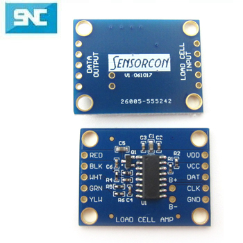 Single or Double Channel HX711 24 Bits Weight Sensor Load Cell Amplifier with Paste Mounting Type