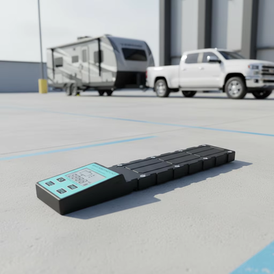 Wheel Weighing Scale for Caravan RV Motorhome, 1500kg Portable Bluetooth Wheel Scale with LCD Display, USB-C Rechargeable